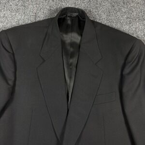 Ermenegildo‎ Zegna Tessuto Men's Black Blazer Jacket Sport Coat SZ 44L